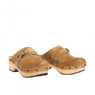 Visuel 2 : Sartore | Sabot Camel Daim | Boutique Parenthese