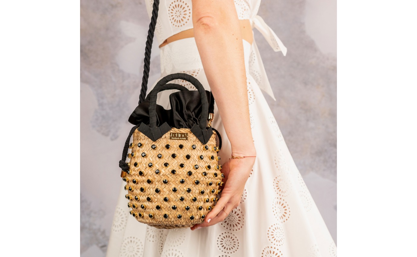 Visuel 1 : Lenine | Sac seau Nina noir | Boutique Parenthese