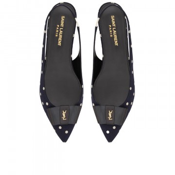 Visuel 3 : Saint Laurent| Ballerine à pois Anais | Boutique Parenthese