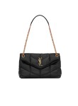 Visuel 1 : Collection Saint Laurent Bordeaux | Sac Loulou Puffer noir et or| Boutique de sac de Luxe Parenthese Bordeaux