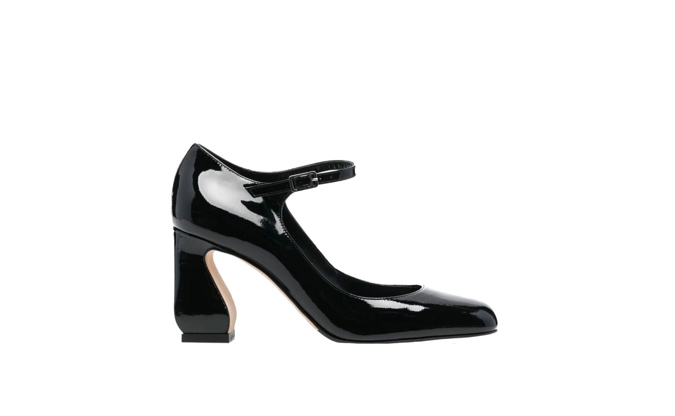 Visuel 1 : Collection Si Rossi Bordeaux | Mary Jane noir 8cm | Boutique de chaussures de Luxe Parenthese Bordeaux