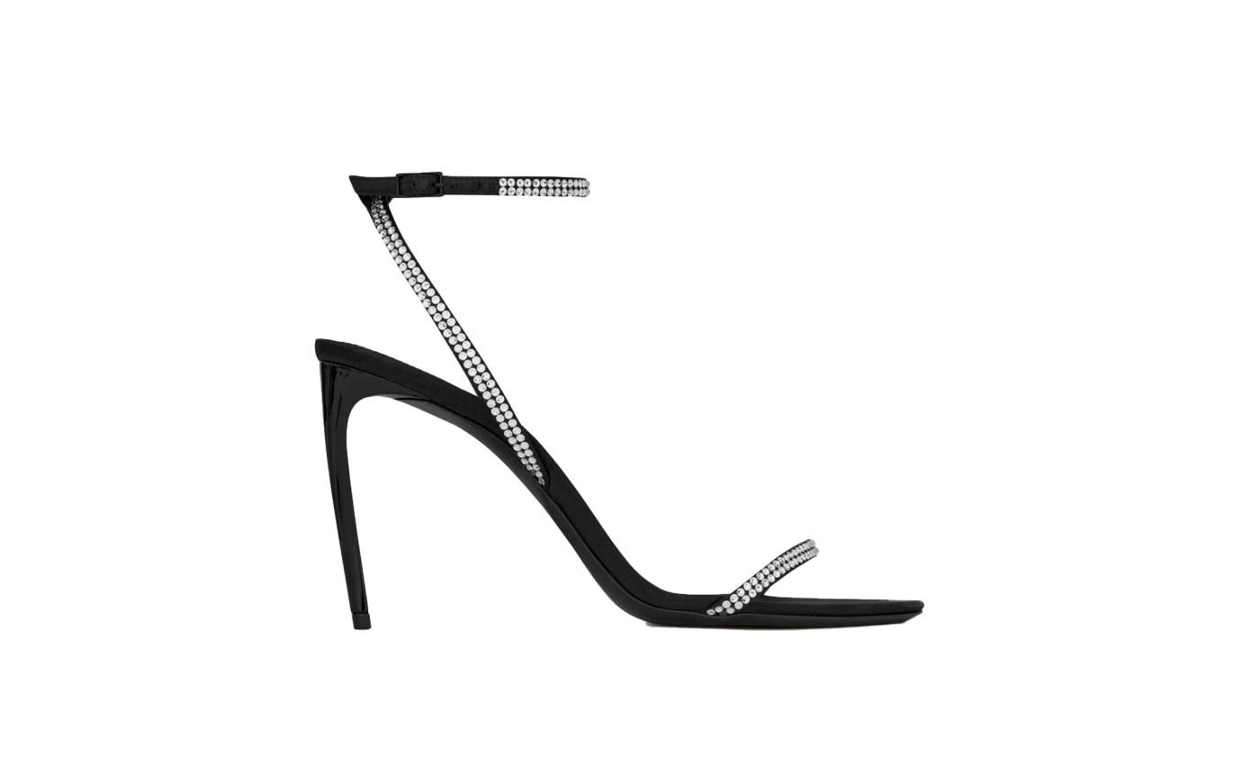 Visuel 1 : Collection Saint Laurent Bordeaux | Sandale Georgia strass| Boutique de chaussures de Luxe Parenthese Bordeaux