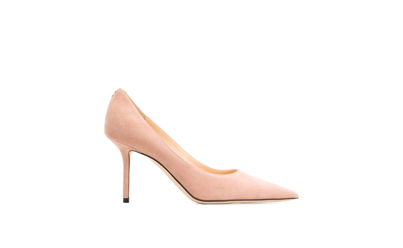 Visuel 1 : Collection Jimmy Choo Bordeaux | Escarpin Love 85 daim nude | Boutique de sac de Luxe Parenthese Bordeaux