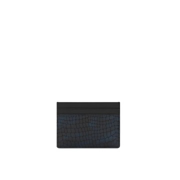 Visuel 2 : Collection Saint Laurent Bordeaux | Porte Carte Croco bleu| Boutique d'accessoires de Luxe Parenthese Bordeaux